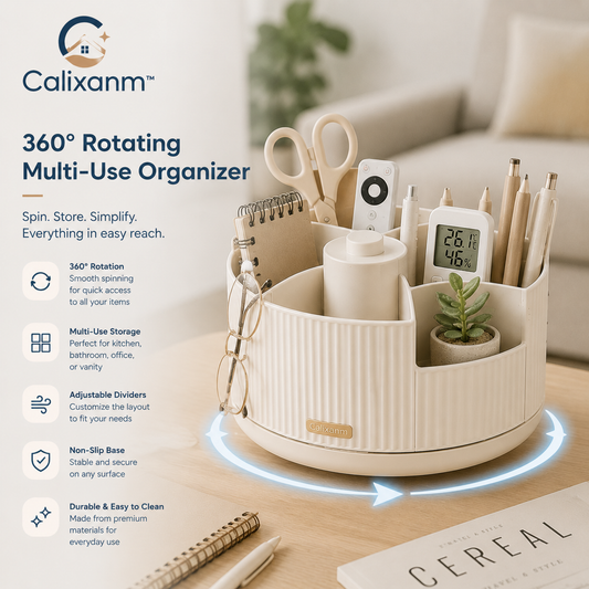 Calixanm™ OrbitEase 360° Lifestyle Command Organizer